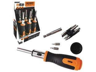 GIRAVITE A CRICCHETTO PORTAINSERTI CON 12 INSERTI E 1 PORTAINSERTI- - in espositore - 6 pezzi ALTE