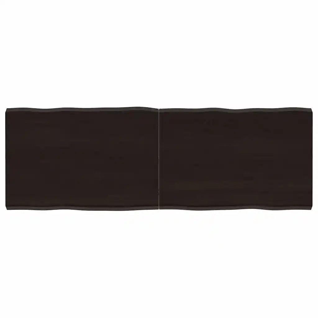 Piano Tavolo Marrone Scuro 120x40x(2-4)cm Rovere Non Trattatocod mxl 127504