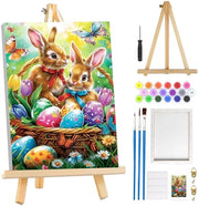 Schilderia per Adulti - Con Elenco - Asino in Legno - Pittura Acrilica - Per Principianti - Pittura da Fare da Soli - Animali - Esempio da Seguire
