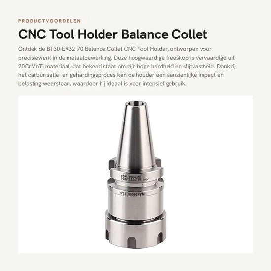 Collet per attrezzi CNC - Otrente con materiale 20CrMnTi - Resistente allo sfregio - Resistente agli urti - Elevata forza di serraggio - Per strumenti di taglio - Frese