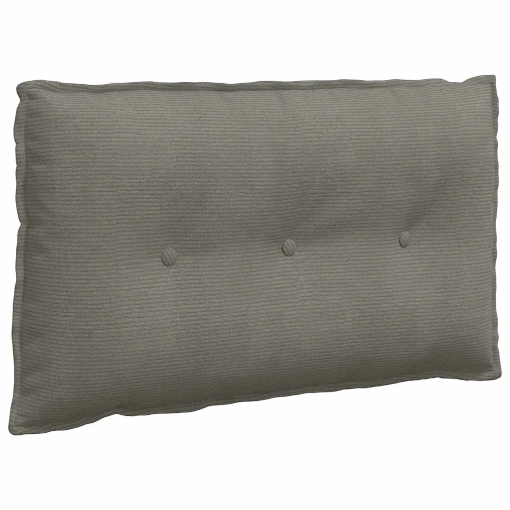 Cuscino per Schiena | Cuscino dorsale Grigio chiaro 80 x 50 cm Tessuto in Cords