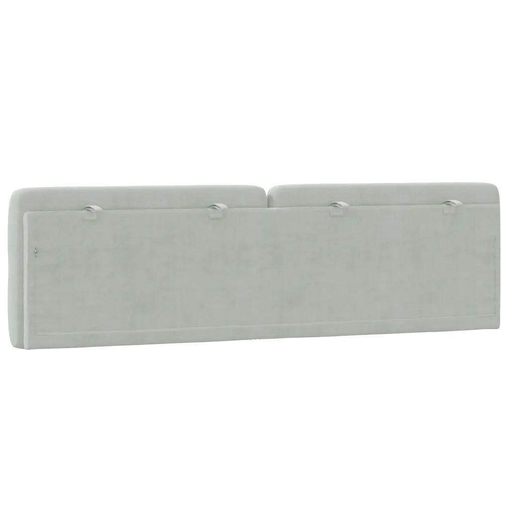 Cuscino Testiera Grigio Chiaro 180 cm in Velluto CFW8096249