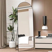 Specchio per parete da corpo 162 × 53 cm - Specchio per pavimento con design incurvato e vetro resistente
