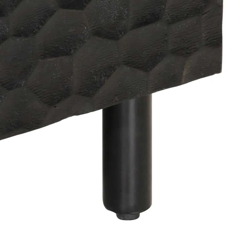 Tavolino da salotto | Tavolino da caff¨¨ | Tavolino da Soggiorno Nero 80x50x40 cm in Legno Massello di Mango