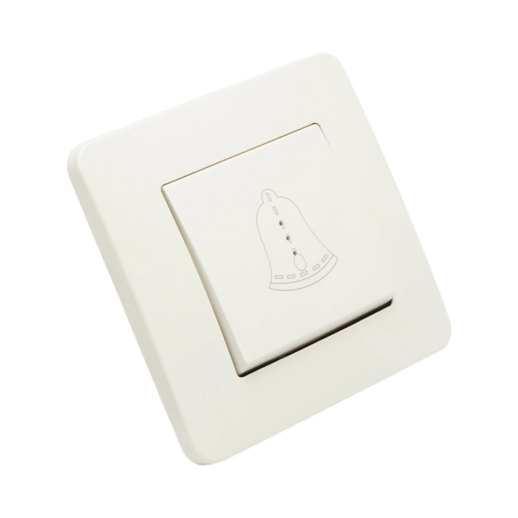 Interruttore campanello LED con reset bianco, da incasso, 220V, 10AX, PC 80x80mm