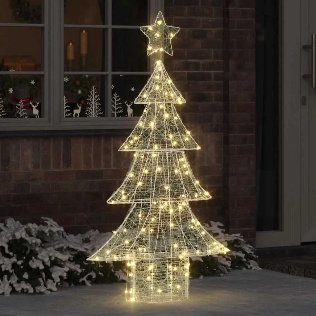 Albero di Natale | Decorazioni natalizie con 160 LED Bianco caldo 150 cm Acrilico