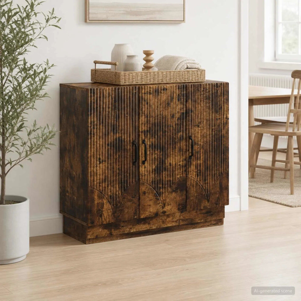 Credenza Rovere Fumo 89 x 34,5 x 77 cm Legno ingegnerizzato 895340