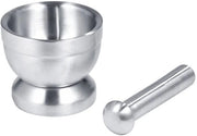 Stampatore a Mano in Acciaio Inossidabile - Bidone/Contenitore - Utensili da Cucina - Anticorrosivo - Ergonomico - Ideale per Aglio/Erbe - Mortaio