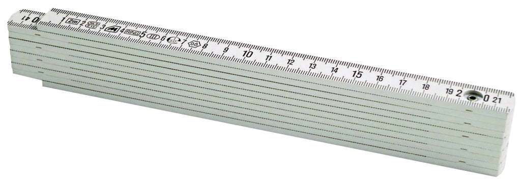 Metrica DOPPIOMETRO IN FIBRA DI VETRO BIANCO lunghezza mt.2 12.00 pz
