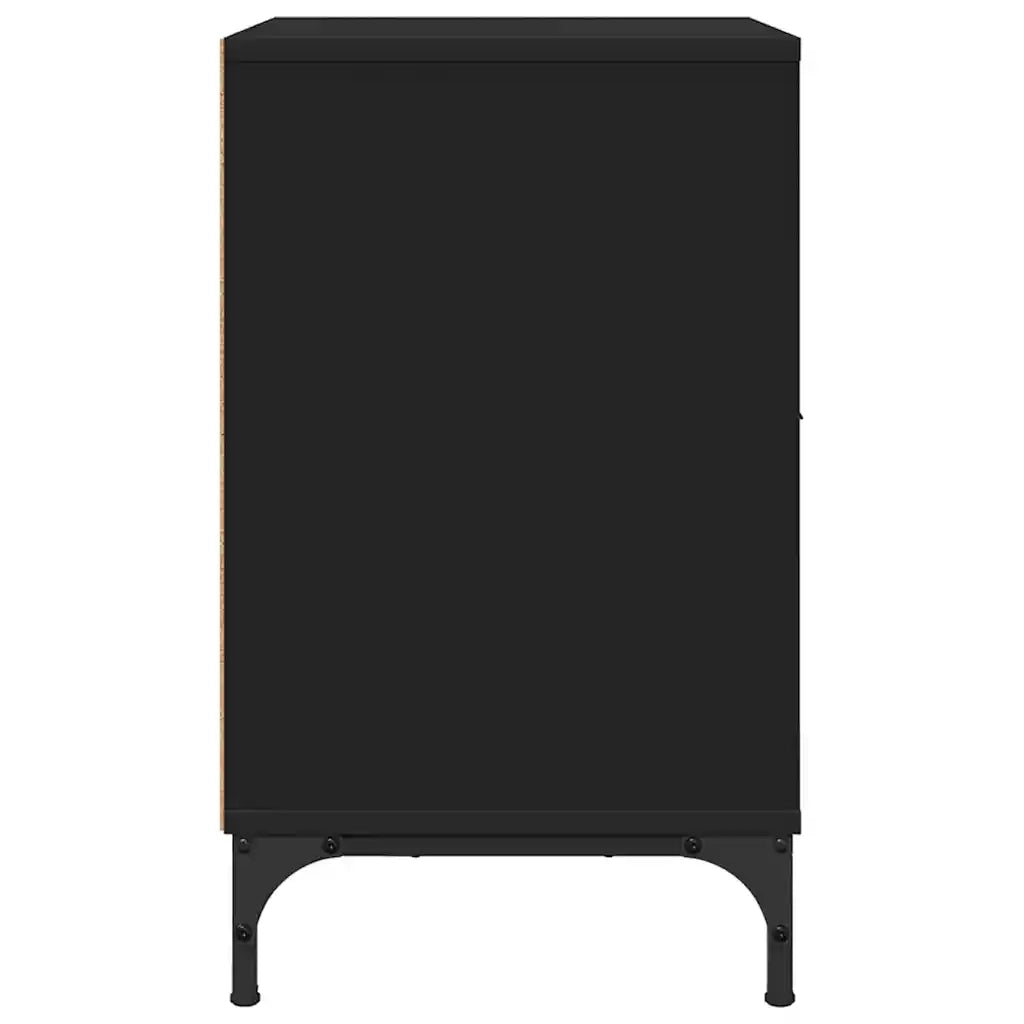 Armadio da Notte 2 pcs Nero 49 x 36 x 61 cm Legno multistrato 883477