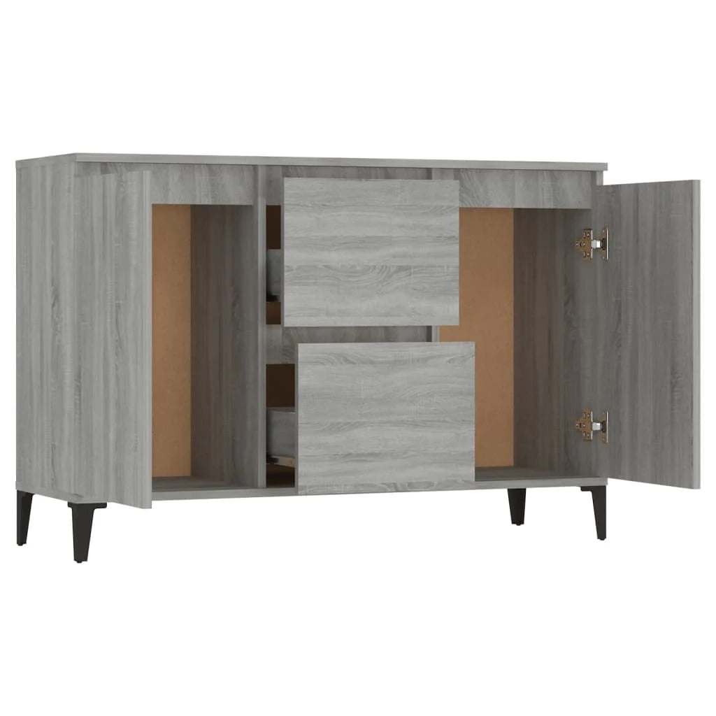 Buffet credenza cassettiera armadio mobile contenitore organizer cucina soggiorno salotto Sonoma 104 x 35 x 70 cm legno ingegnerizzato grigio 02_0036279