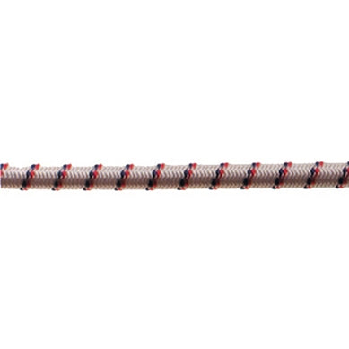 Corda elastica in polipropilene Ã˜ 4 mm. bianca inserti colorati 200 mt.