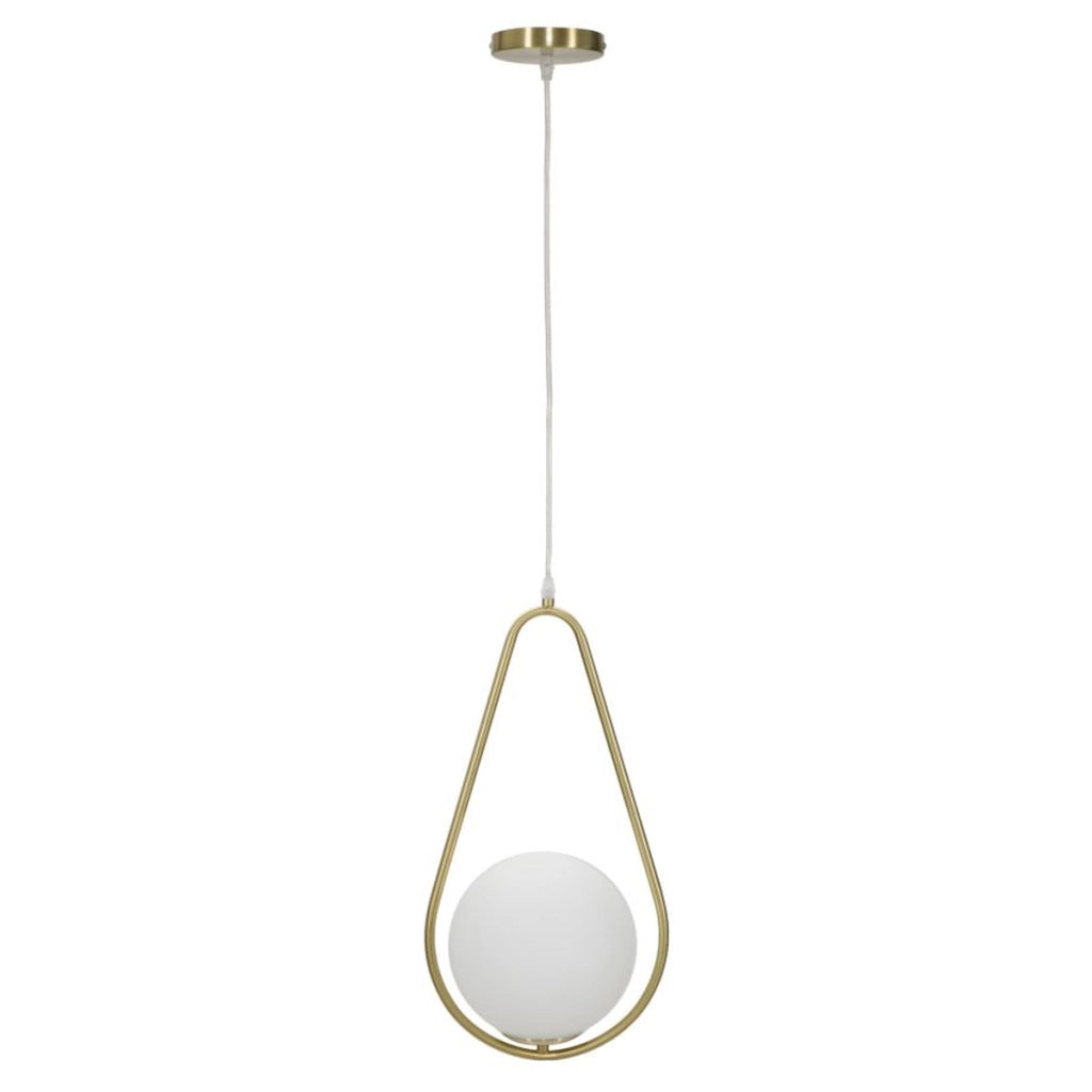 Lampada a Sospensione VKH81, Oro, Metallo, 24x20x46 cm
