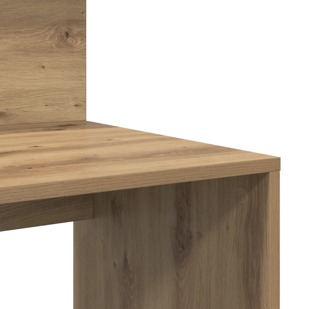 Scrivania con Archiviazione Rovere Artigianale 90x48x101.5 cm Legno Ingegnerizzato