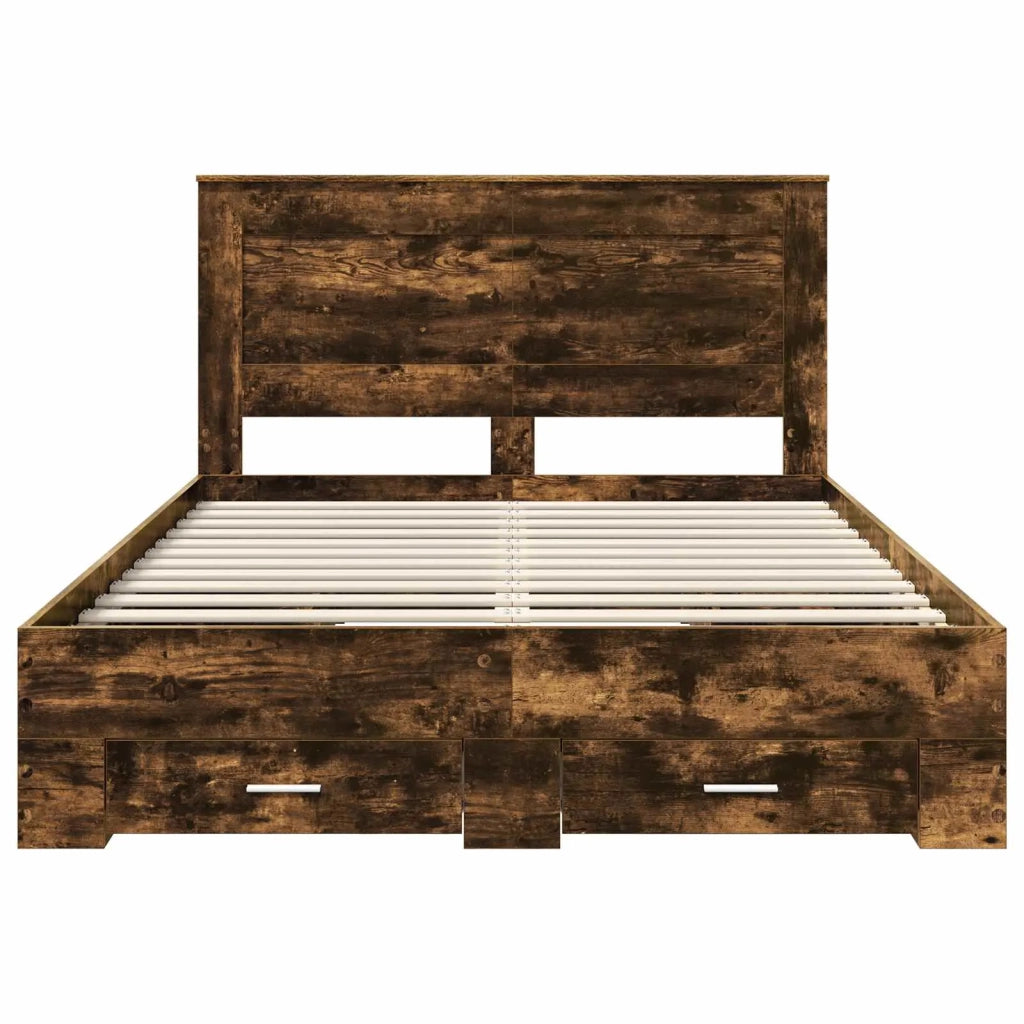 Struttura del letto con cassetto con testiera Legno multistrato 3410308