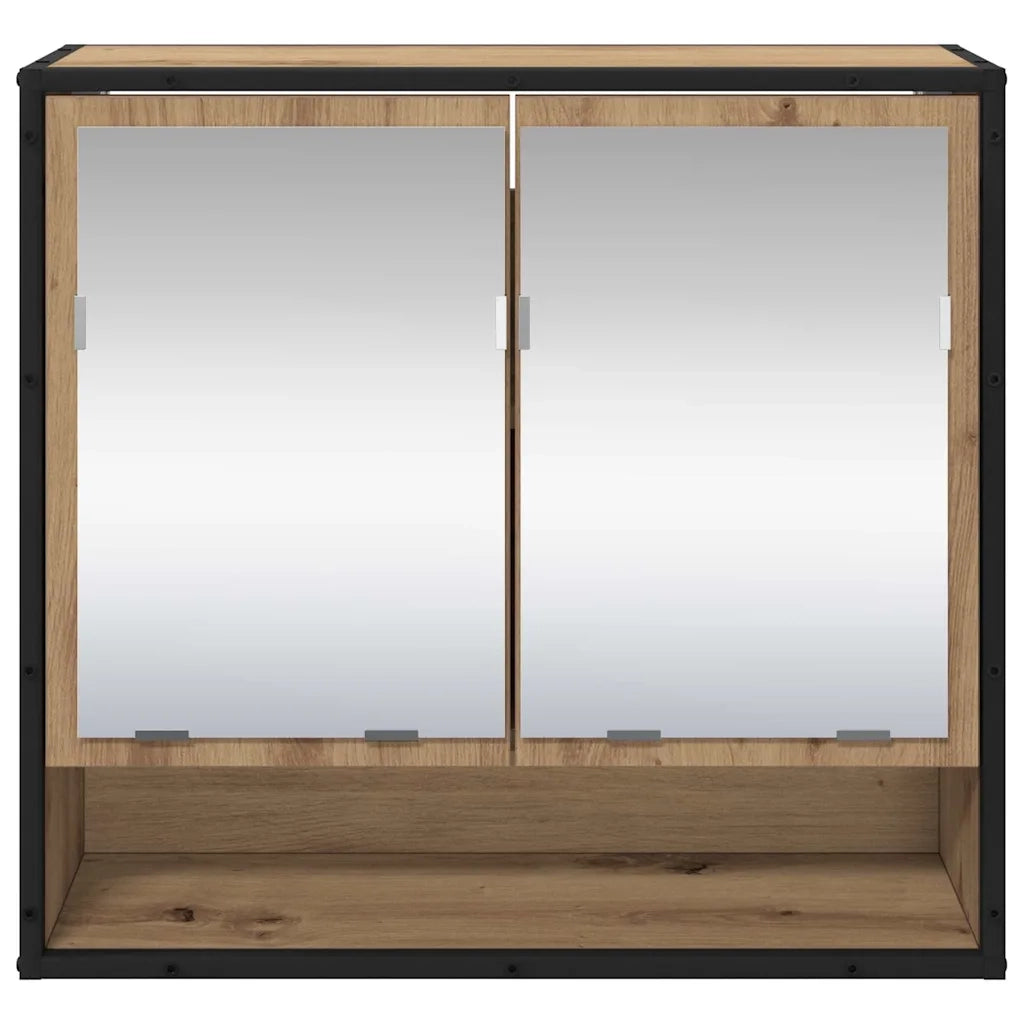 Scaffale da parete con porta Rovere artigianale 65 x 20 x 60 cm