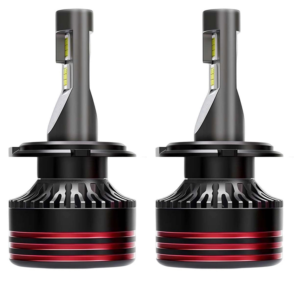Set di 2 lampadine LED M8 Pro H4 60W 12V 6000K 12000lm IP65 per auto Nero / Rosso Avizar