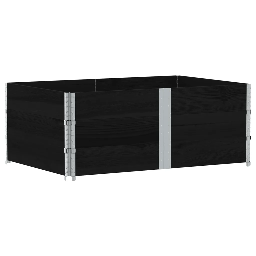 Fioriera da Giardino Nera 150x100 cm in Legno Massello di Pino 3295440
