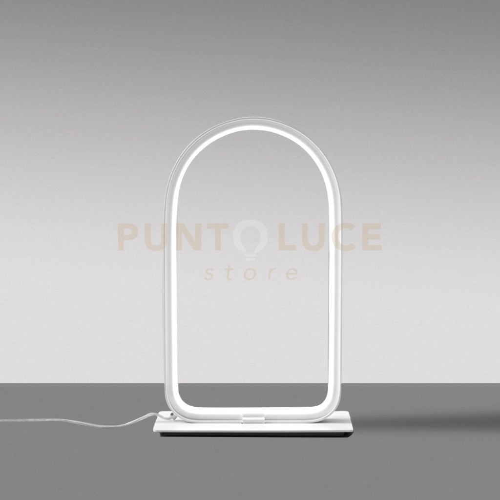 NICOLE L - LAMPADA DA TAVOLO BIANCA A LED 3000K 600LM 12W DIMMERABILE IN ALLUMINIO E SILICONE