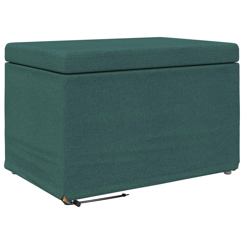 Pouf Verde Scuro 61 x 41 x 40 cm Tessuto e Legno Ingegnerizzato 876761