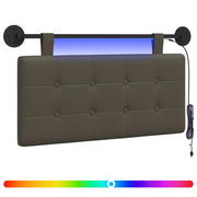 Testiera | Testata sospesa Con luce LED Grigio Similpelle