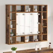 Mobiletto per specchio-Mensola con Specchio Legno vecchio 91 x 15 x 76,5 cm