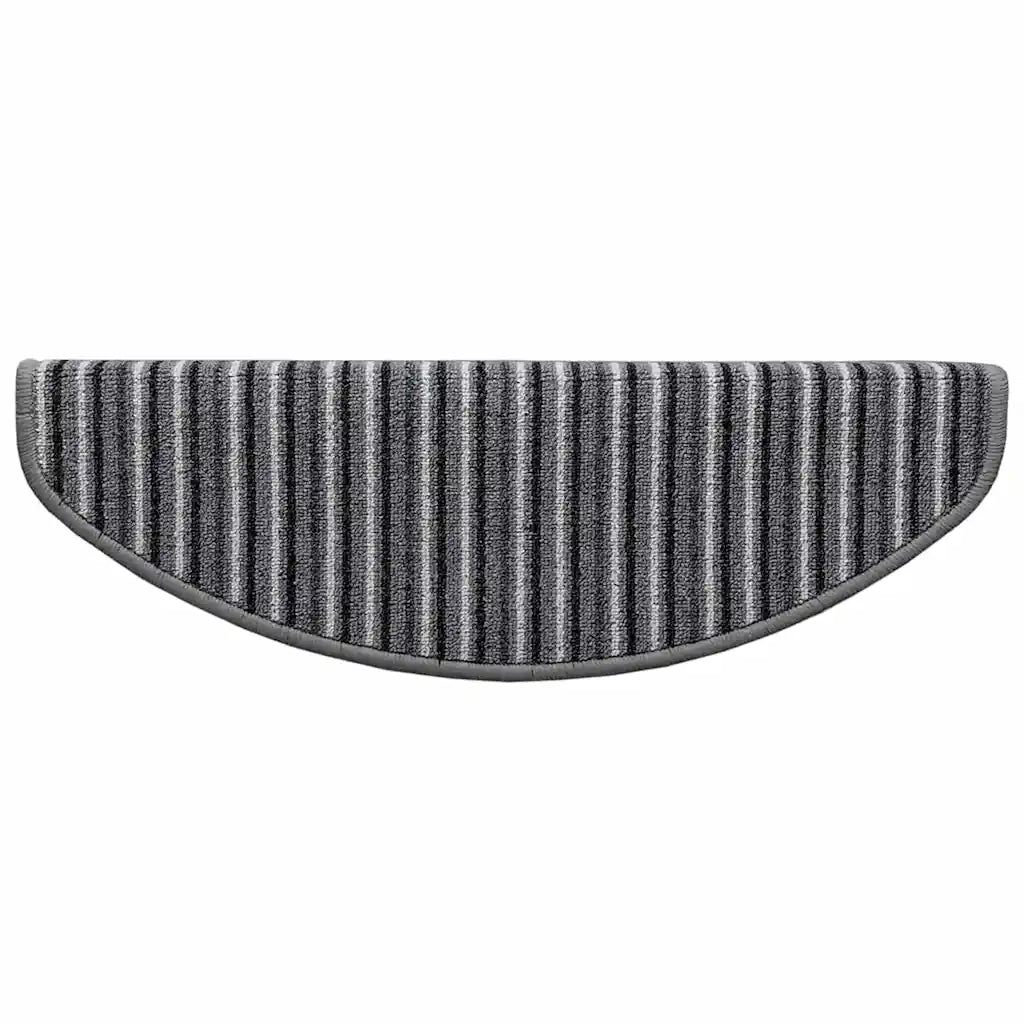 Tappetini per scale autoadesivi 15 pcs Grigio 65 x 21 x 4 cm