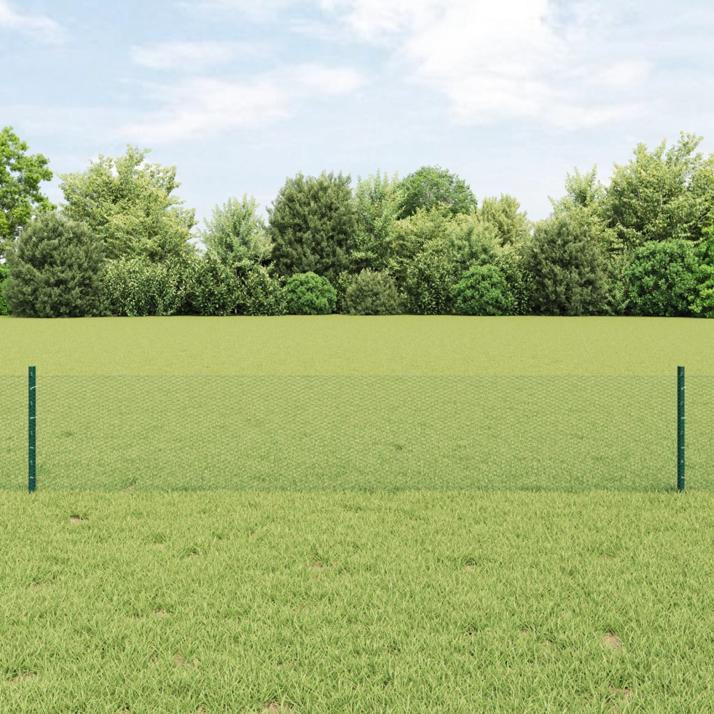 Pali Recinzione  5 pz U-Channel Verde 40 cm Acciaio