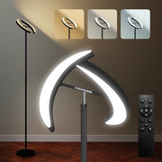 Lampada da Terra Dimmerabile LED ¨C Xylo ¨C Nero, Doppia Testa Girevole 350¡ã, Telecomando 2700K-6000K