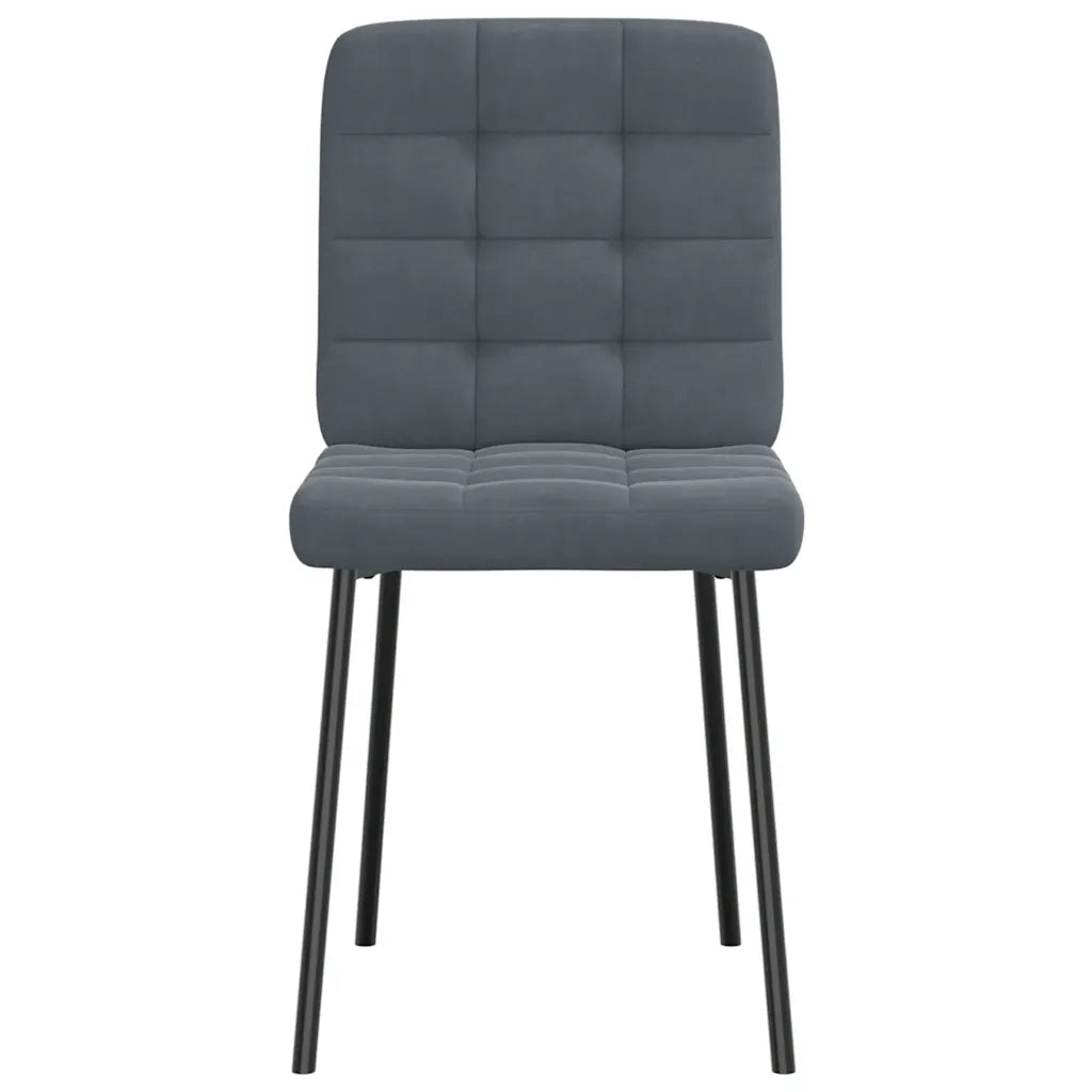 Sedie da Pranzo 4 pz Grigio Scuro in Velluto 3315181