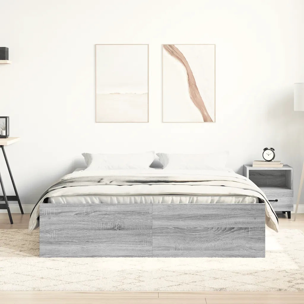 vidaXL Giroletto Grigio Sonoma 160x200 cm