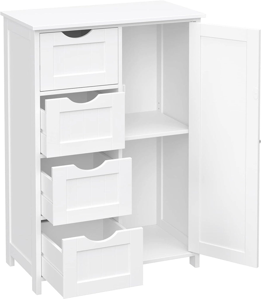 Mobiletto da bagno VALORA con cassettiera bianca LHC41W