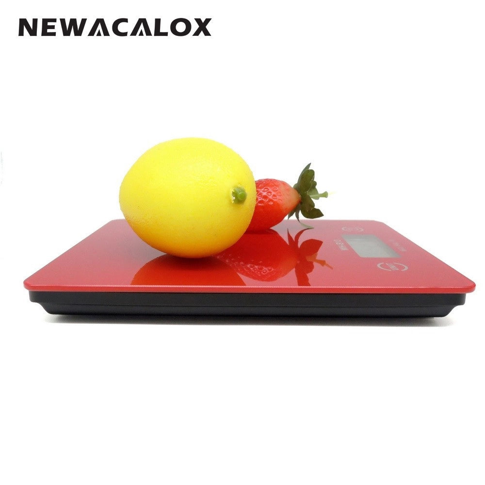 Trade Shop - Bilancia Digitale Lcd Piatto Ripiano In Vetro Da Cucina 5kg Da1gr A 5kg Touch -