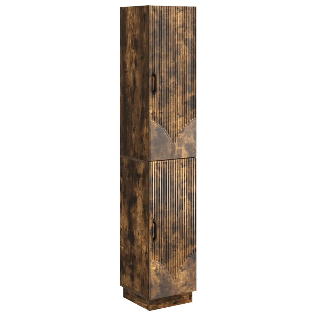 Set di armadi 2 pcs Rovere Fumo Legno ingegnerizzato
