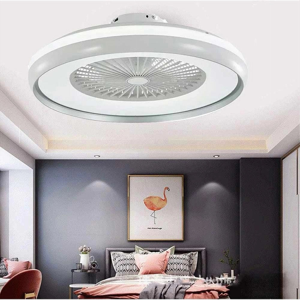 Trade Shop - Plafoniera Led 62 W Ventilatore Dimmerabile Telecomando 3 Colorazioni Luce 60006 -