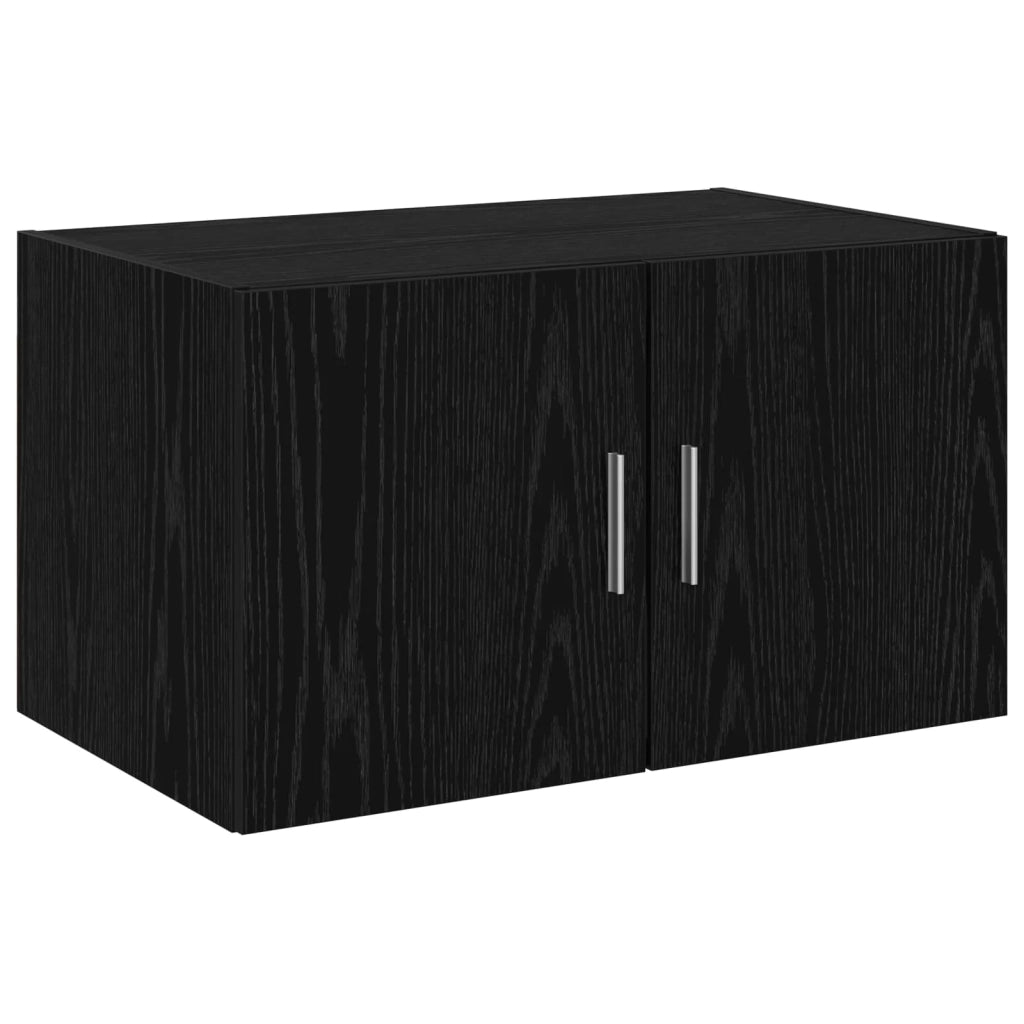 Armadio per la conservazione con ripiani Rovere Nero 3446672