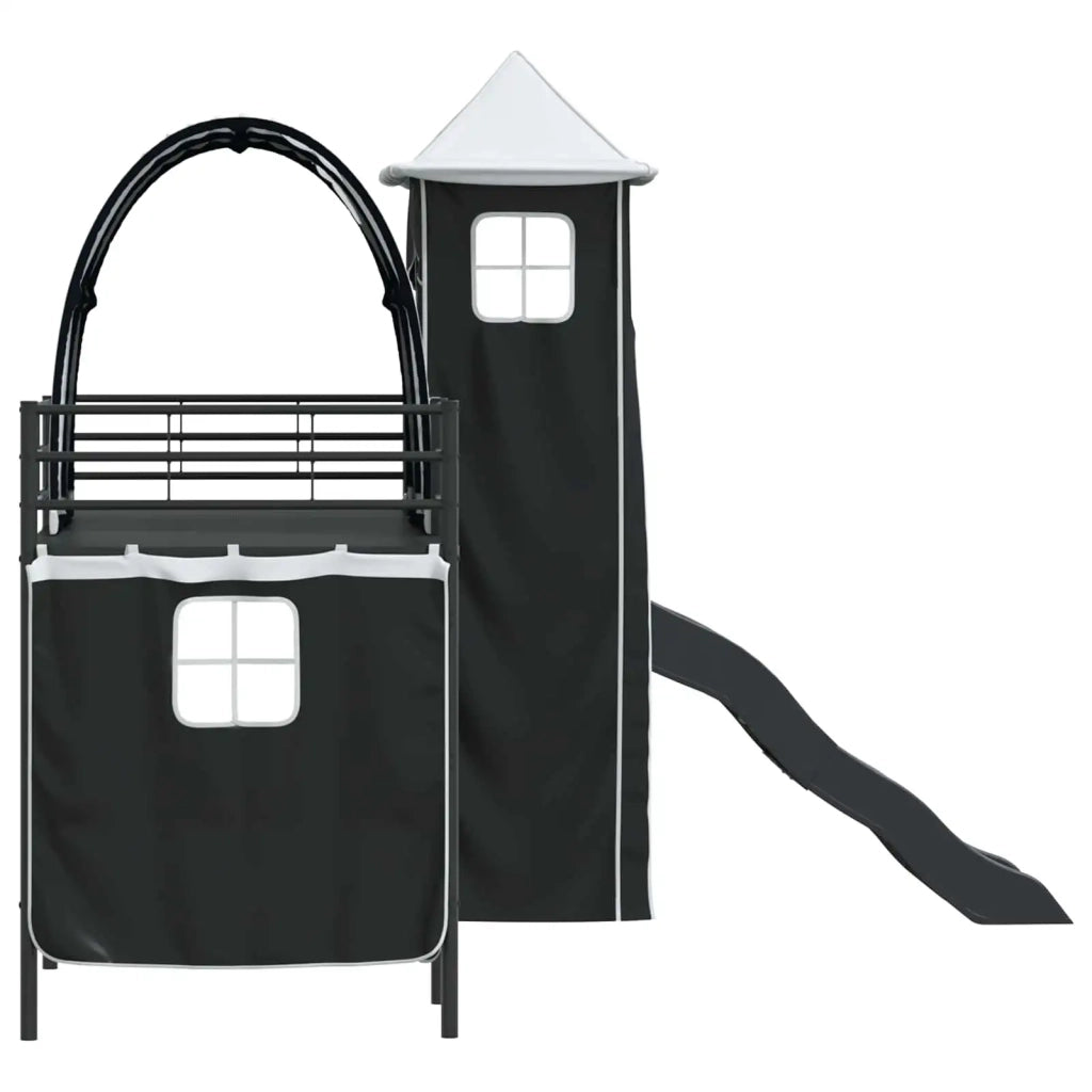 Struttura del letto loft per bambini Nero 90 x 190 cm Metallo 42020873