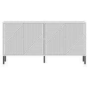 Credenza in legno "Evolet" - 150 x 36 x 75 cm - Bianco