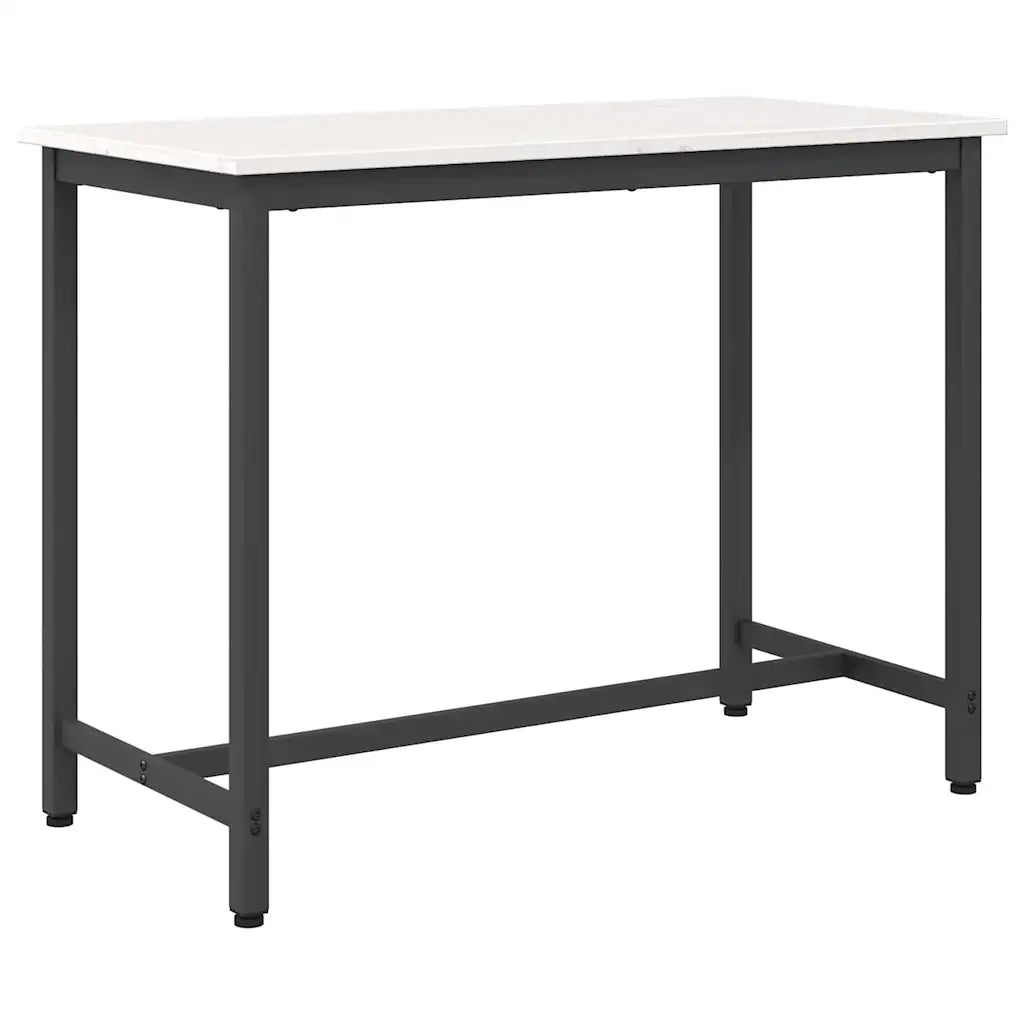 tavolo Bianco 100 x 50 x 77 cm Legno ingegnerizzato e acciaio CFW6830504