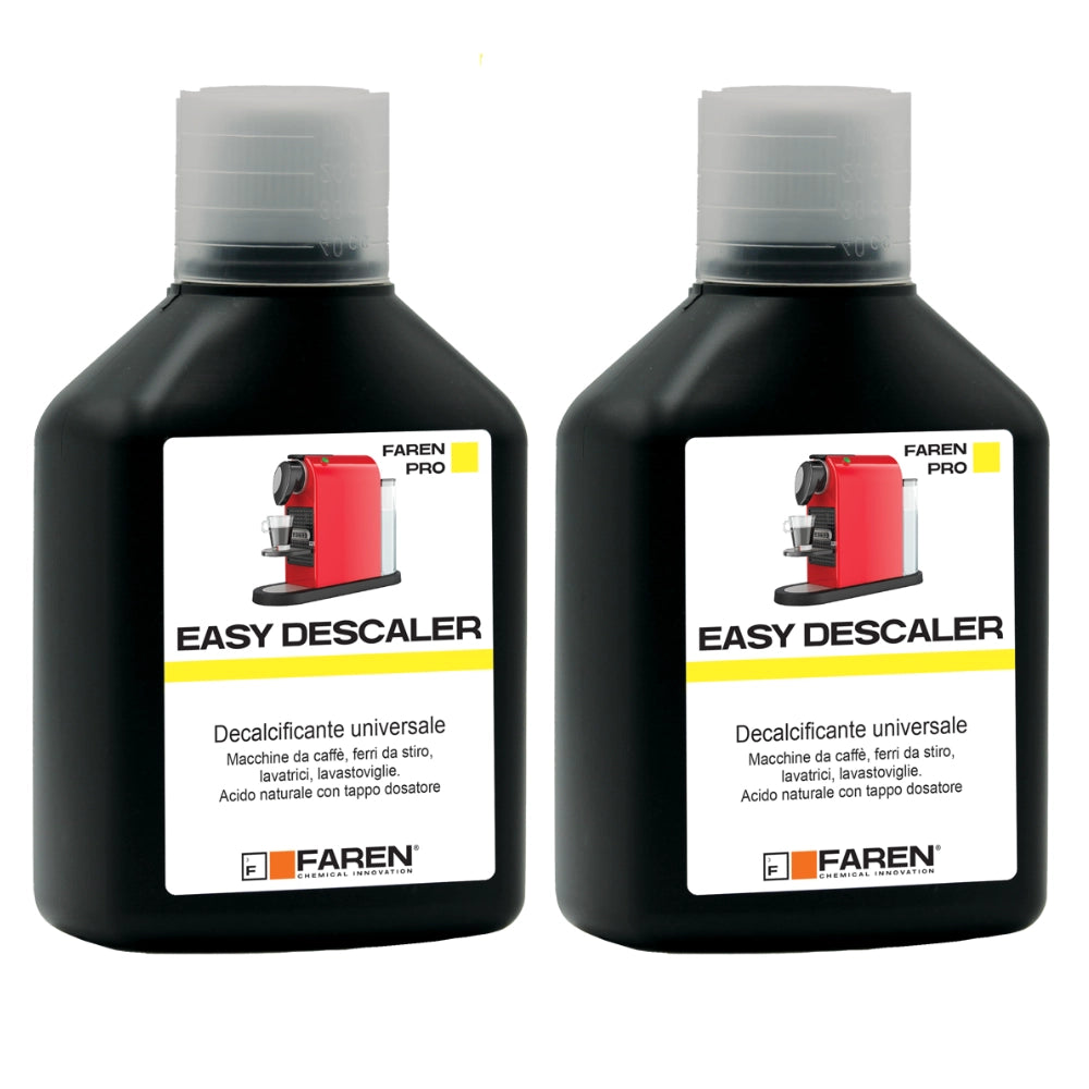 Faren easy descaler decalcificante universale per elettrodomestici 500 ml 2 pezzi
