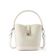 Borsa a tracolla da donna in vera pelle, colore bianco.