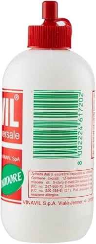 Colla Vinilica Universale Vinavil 250 ml Trasparente dopo l?Essiccazione Senza Solventi per Legno Carta Tela e Hobbistica
