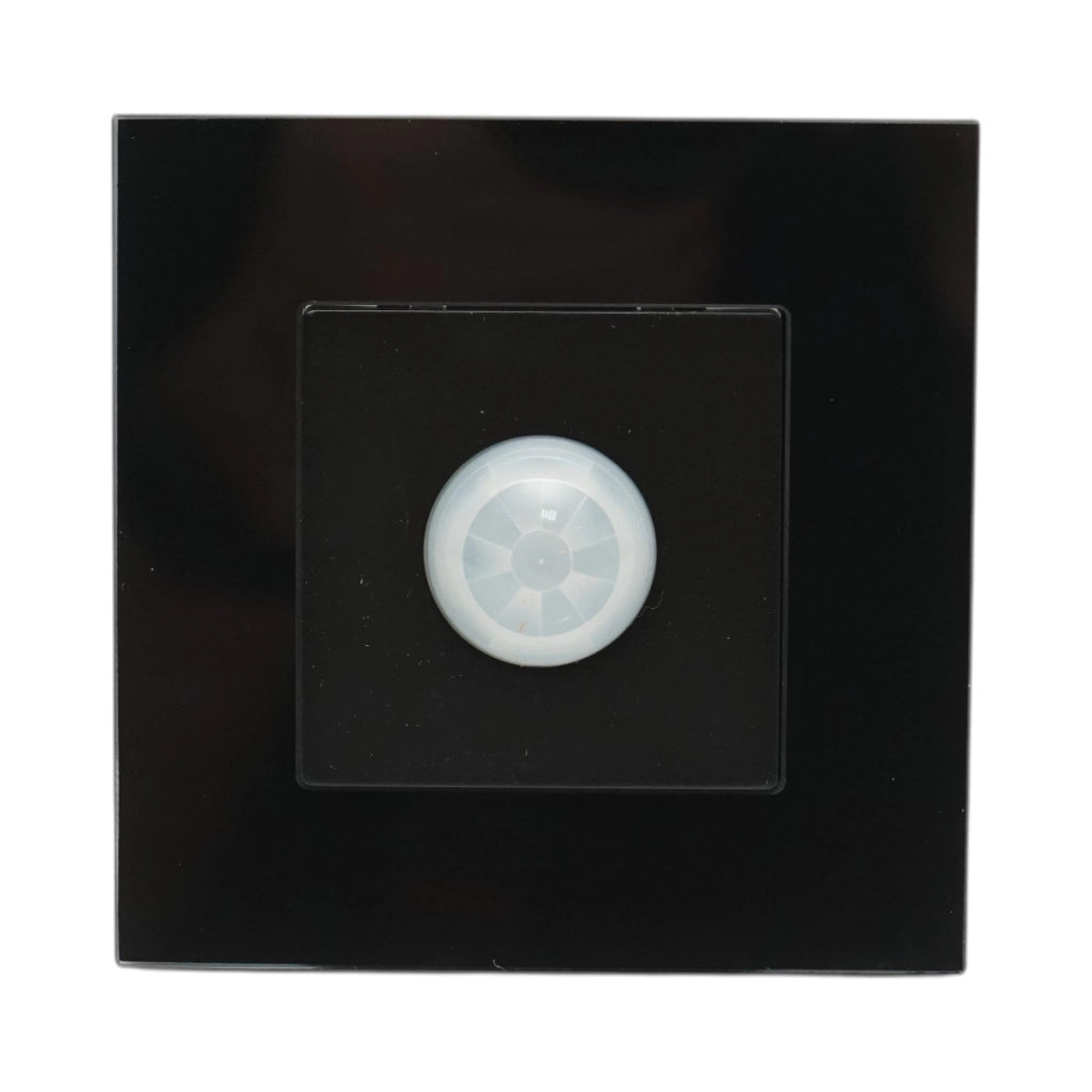 Interruttore sensore di movimento PIR nero 220V, cornice in vetro 86x86x34mm