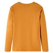 Maglietta da Bambino Maniche Lunghe Ocra Scuro 128 13217