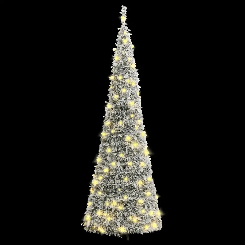 vidaXL Albero di Natale Artificiale Pop-up Neve Fioccata 200 LED 210cm
