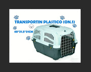 Trasportino per Animali Domestici ¨C zephmum ¨C Gabbia da Viaggio in Plastica Rigida con Porta in Metallo