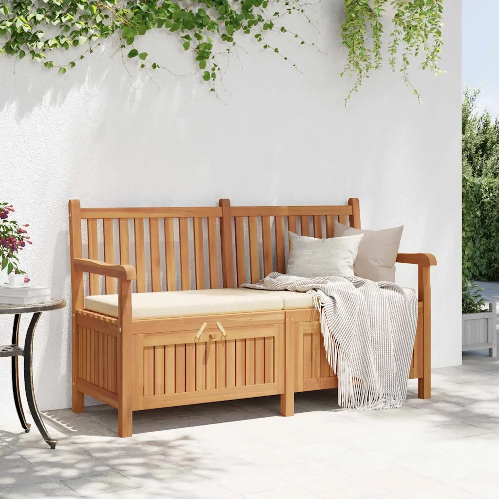 vidaXL Panca da Giardino con Contenitore Marrone 150 x 60 x 90 cm