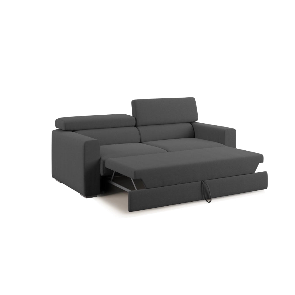 Dylan Divano con pouf estraibile 188 cm antracite