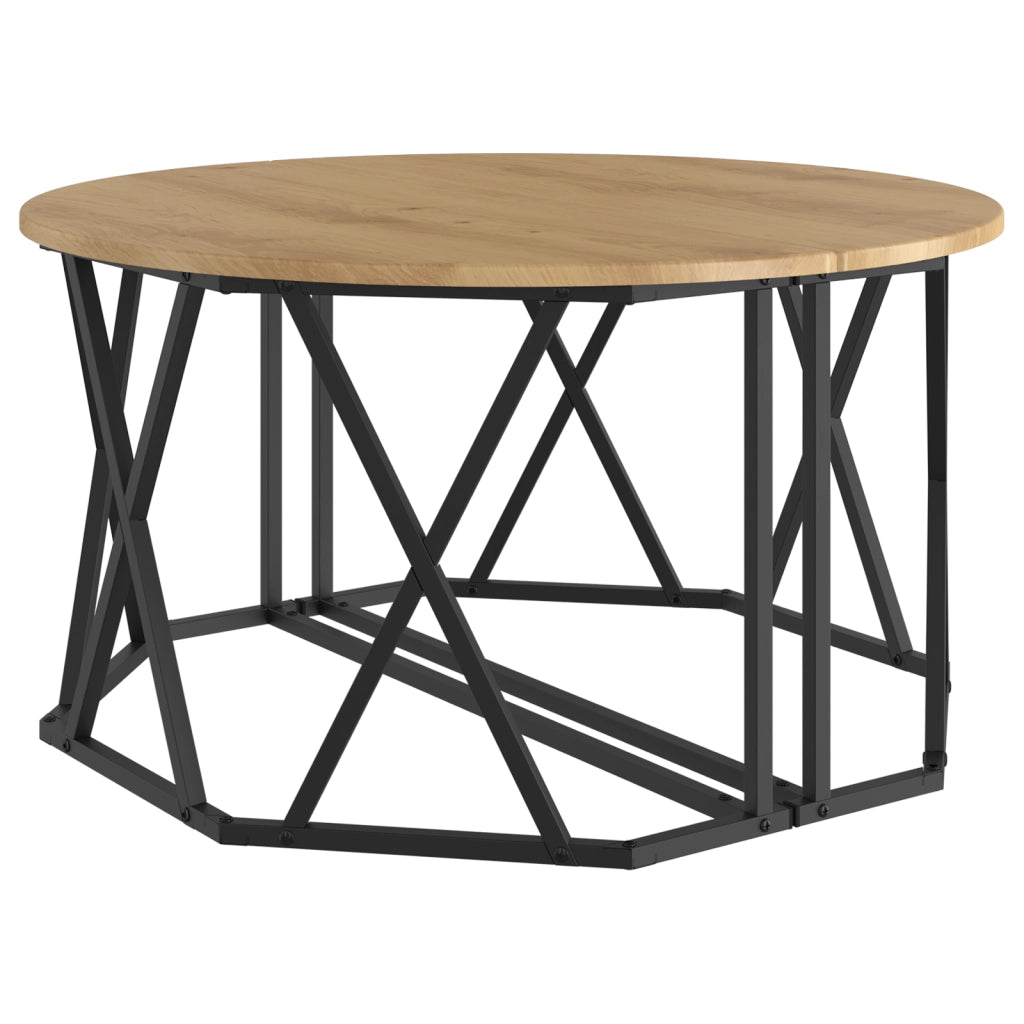 Tavolino da caffÃ¨  in rovere artigianale 31.5x31.5x16.5 pollici realizzato in legno ingegnerizzato
