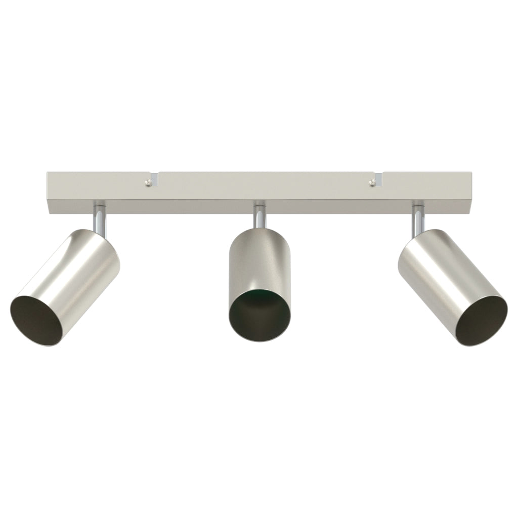Faretto da soffitto 3 Vie Regolabile Nichel Spazzolato GU10